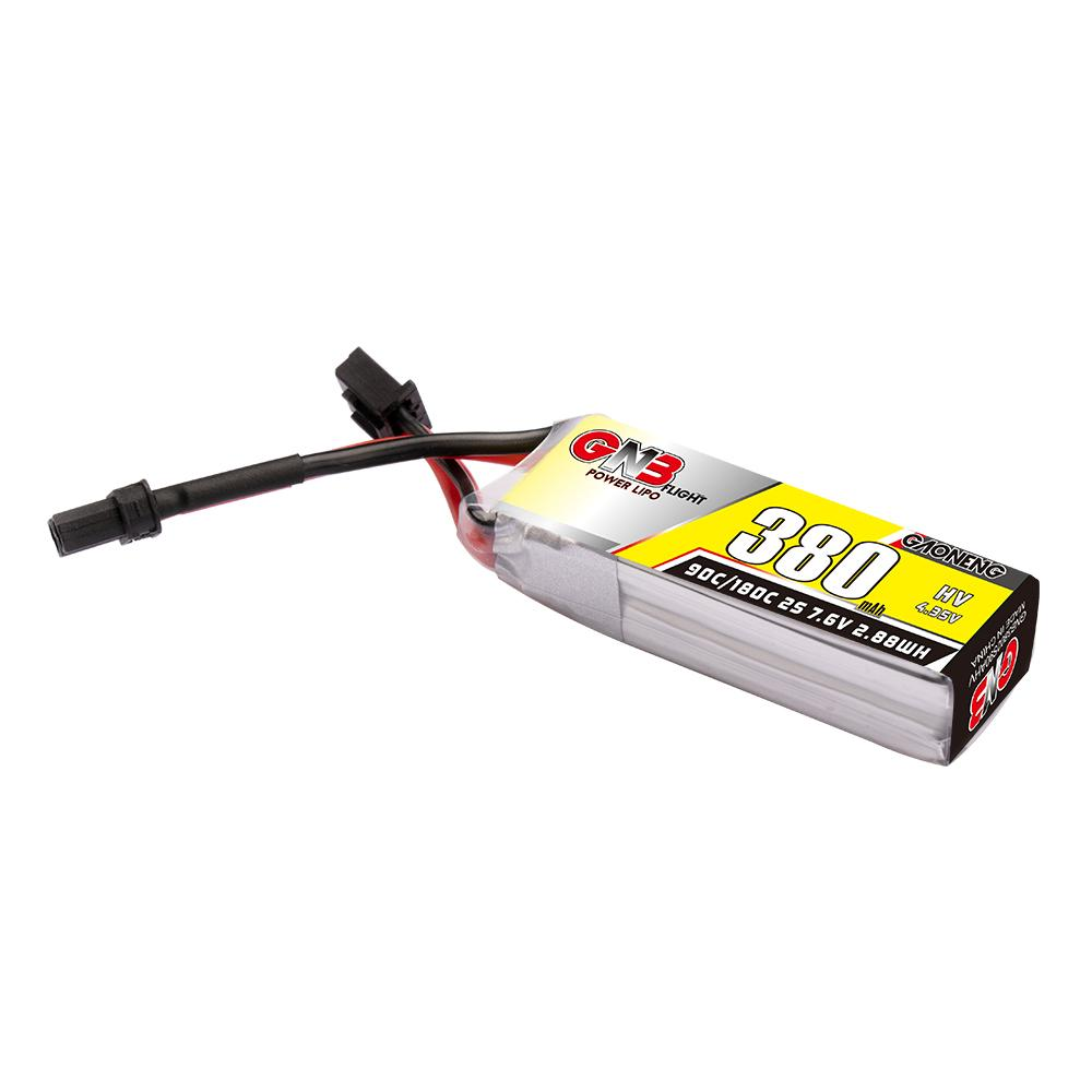 GAONENG GNB 380MAH 2S 7.6V HV 90C LIPO BATTERY - XT30