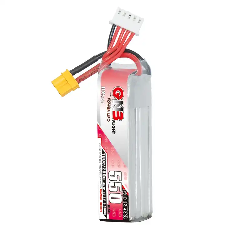 Gaoneng GNB 15.2V 4S 550mAh 100C LiHV Micro Battery (Long Type) - XT30