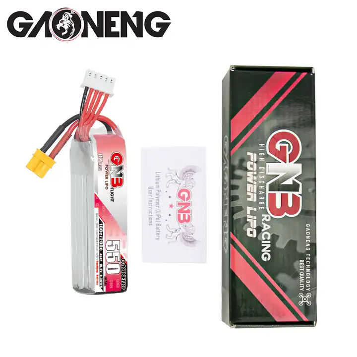 Gaoneng GNB 15.2V 4S 550mAh 100C LiHV Micro Battery (Long Type) - XT30